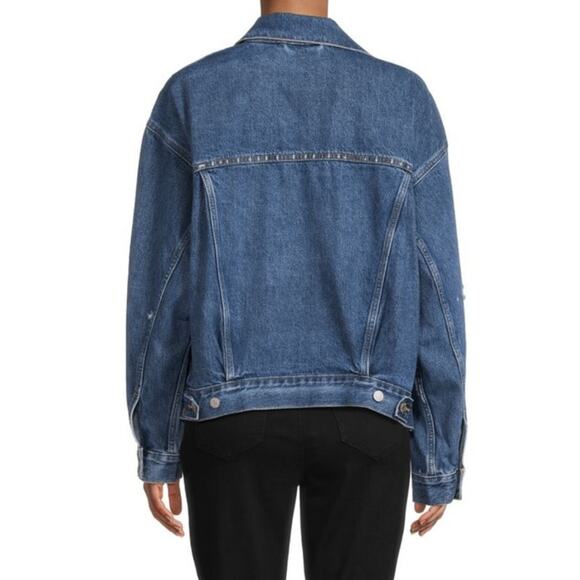 NWT LEVI'S JEAN JACKET BLUE MEDIUM - Picture 3 of 10